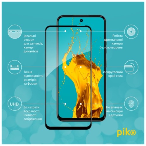 Скло захисне Piko Full Glue Tecno Spark 30C Black (1283126599378)