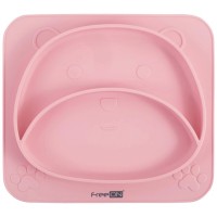 Тарілка дитяча FreeON Bear, силіконова, pink (39692)