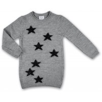 Кофта дитяча Breeze джемпер сірий меланж із зірочками (T-104-98G-gray)