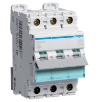 Автоматичний вимикач Hager 3-п. C 40A (10kA) 3M (B) (NCN340)