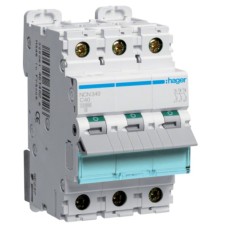 Автоматичний вимикач Hager 3-п. C 40A (10kA) 3M (B) (NCN340)