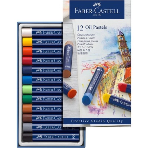 Пастель Faber-Castell GoldFaber, масляна, 12 кольорів (127012) (5519)