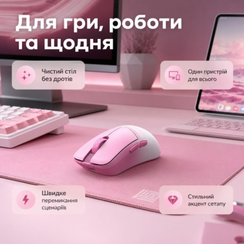 Мишка Thunderobot MLX Dual-Mode Pink (6932066320652)