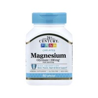 Вітамінно-мінеральний комплекс 21st Century Магній гліцинат, Chelated Magnesium Glycinate, 90 капсул (CEN28064)