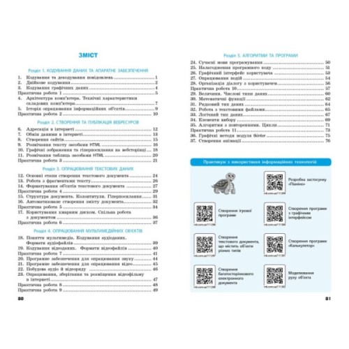 Робочий зошит Інформатика. 8 клас - О.О. Бондаренко, В.В. Ластовецький, О.П. Пилипчук, Є.А. Шестопалов Ранок (9786170993700)