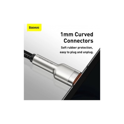 Дата кабель USB 2.0 AM to USB-C 1.0m Cafule Metal 66W black Baseus (CAKF000101)