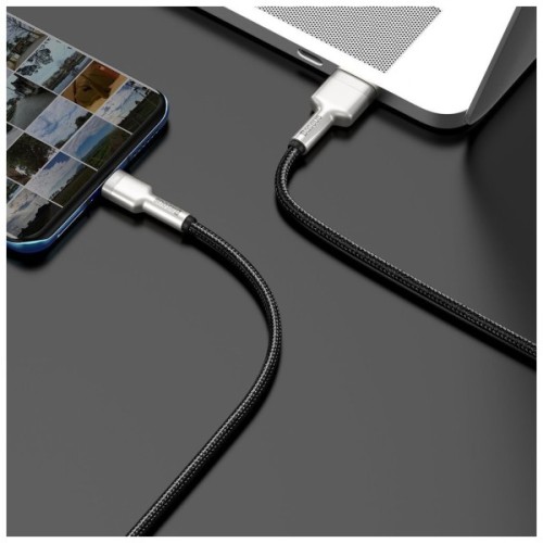 Дата кабель USB 2.0 AM to USB-C 1.0m Cafule Metal 66W black Baseus (CAKF000101)