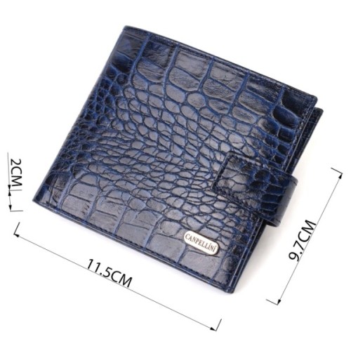 Гаманець Canpellini З натуральної шкіри Синій (21758)