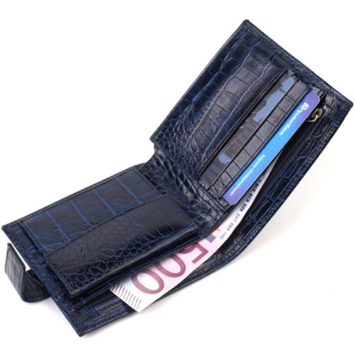 Гаманець Canpellini З натуральної шкіри Синій (21758)