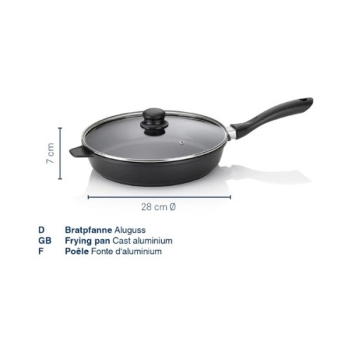 Сковорода Kela Gabor з кришкою та захистом, 28 см (10041)