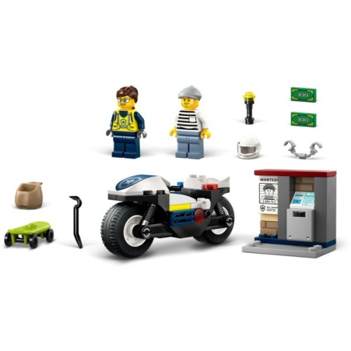 Конструктор LEGO City Переслідування на поліцейському мотоциклі (60455)