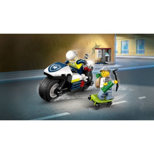 Конструктор LEGO City Переслідування на поліцейському мотоциклі (60455)