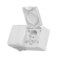 Вимикач Videx BINERA IP65 зовнішня 1ая із заземленням (BINERA IP65 наружная 1ая с заземлением)