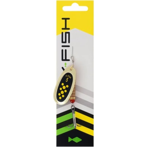 Блешня X-Fish Spike 14.5g 5 Gold black lime (1917.06.36)
