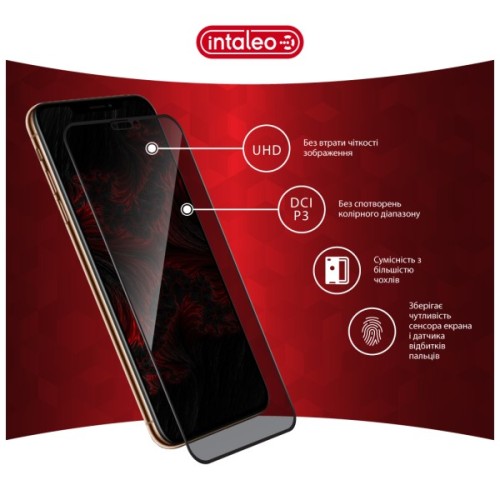 Скло захисне Intaleo Privacy Apple iPhone X/XS Black (1283126621345)