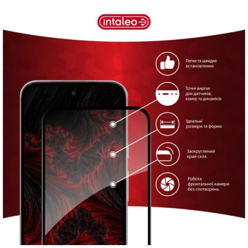Скло захисне Intaleo Full Glue ESD Google Pixel 8a Black (1283126625343)