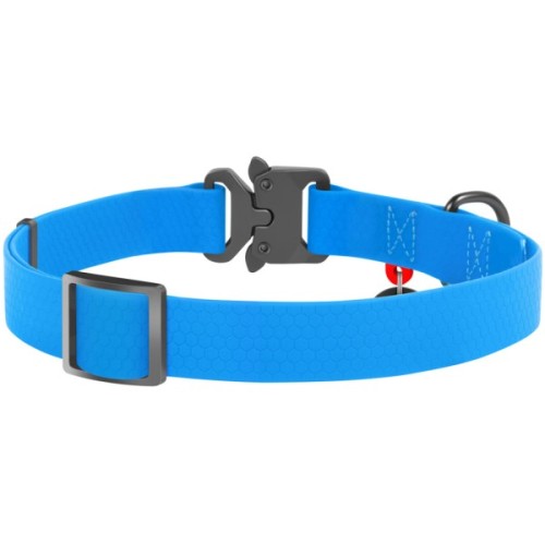 Нашийник для тварин WAUDOG Waterproof з QR паспортом M Ш 20 мм Д 24-40 см(блакитний) (27932)