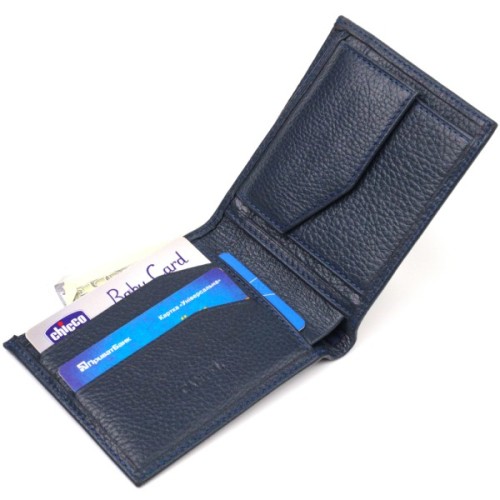 Портмоне Canpellini З натуральної шкіри Синє (21776)