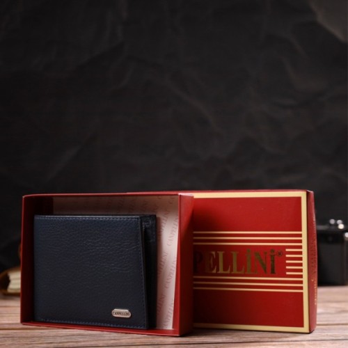 Портмоне Canpellini З натуральної шкіри Синє (21776)