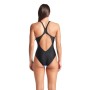 Купальник Arena Blue Flowers Swimsuit V Back 009027-850 синій, чорний 40 (3468337506447)