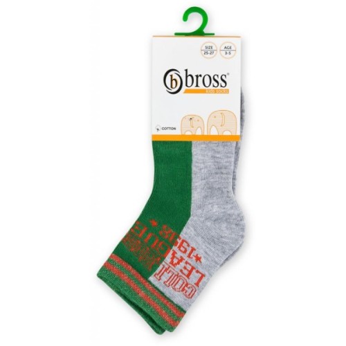 Шкарпетки дитячі Bross "College league" зелені (12212-1-3B-green)
