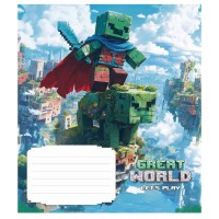 Зошит Школярик Great world 12 аркушів клітинка (012-3533K)