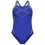 Купальник Arena Graphic Swimsuit Swim Pro Back 009024-850 синій, жовтий 42 (3468337621560)