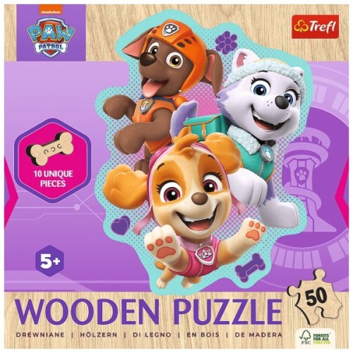 Пазл Trefl Wooden Весела компанія цуценят, 50 елементів (5900511202588)