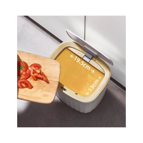 Контейнер для сміття JAH Nordic Сенсорний Білий із сірим 12 л (20258)