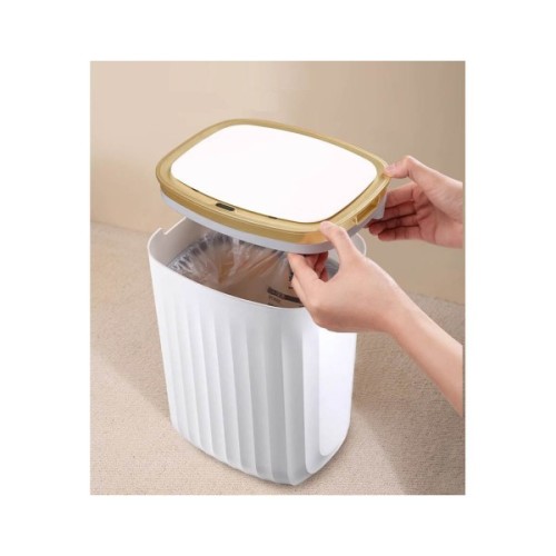 Контейнер для сміття JAH Nordic Сенсорний Білий із сірим 12 л (20258)