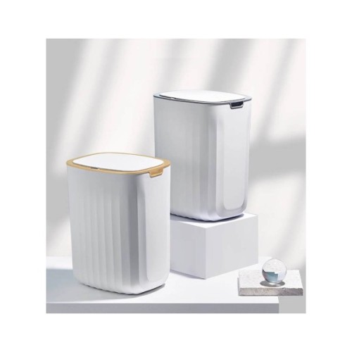 Контейнер для сміття JAH Nordic Сенсорний Білий із сірим 12 л (20258)