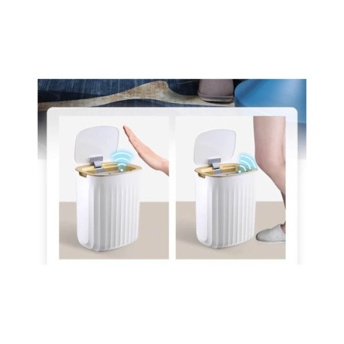 Контейнер для сміття JAH Nordic Сенсорний Білий із сірим 12 л (20258)