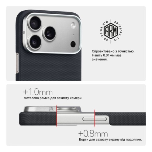 Чохол до мобільного телефона Armorstandart BlackIcon Aramid Plain MagCase Apple iPhone 18 Pro Max Black (ARM92837)