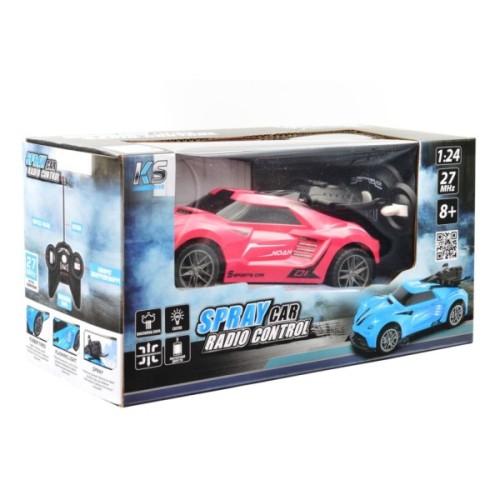 Радіокерована іграшка Sulong Toys Spray Car – Sport (рожевий, 1:24, світло, функція туман) (SL-354RHP)