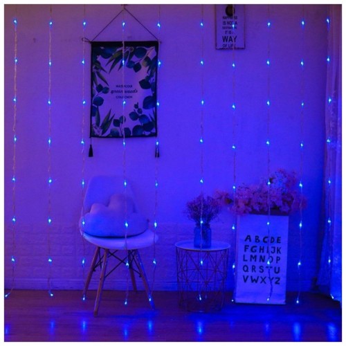 Гірлянда ColorWay штора водоспад 3x3м 300LED 220V синя (CW-GW-300L33VWFBL)