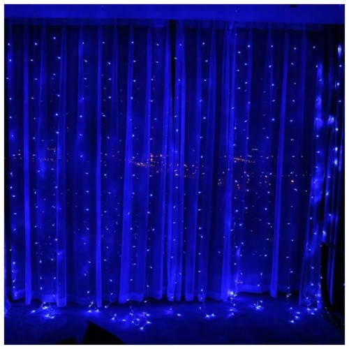 Гірлянда ColorWay штора водоспад 3x3м 300LED 220V синя (CW-GW-300L33VWFBL)