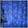 Гірлянда ColorWay штора водоспад 3x3м 300LED 220V синя (CW-GW-300L33VWFBL)
