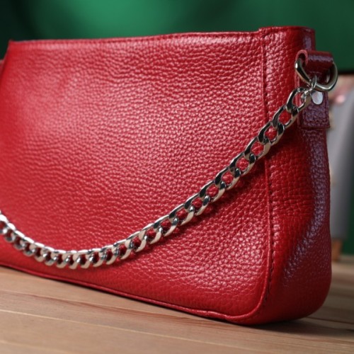 Сумка Shvigel З натуральної шкіри Червона (22836)