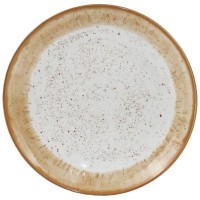 Тарілка Ardesto Siena, 27см, порцеляна, біло-жовтий (AR2927SBG)