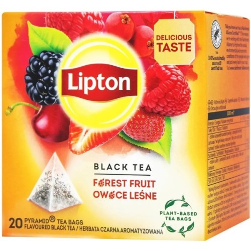 Чай Lipton чорний "Forest fruit" 20 пакетиків (5063270110881)