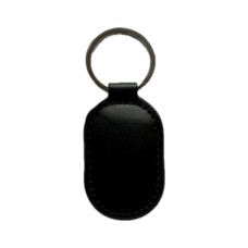 Брелок з чіпом Merlion ID Em-Marine, 125kHz, EM-Leather, овальний, у шкіряному чохлі, black (EM-Leather овальный)