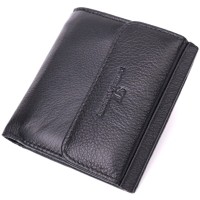Гаманець ST Leather З натуральної шкіри Чорний (22542)