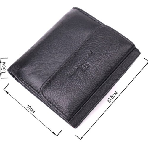 Гаманець ST Leather З натуральної шкіри Чорний (22542)