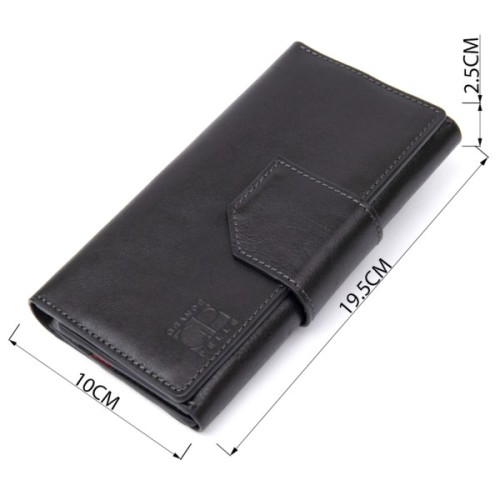 Портмоне Grande Pelle Шкіряне Чорне (11471)