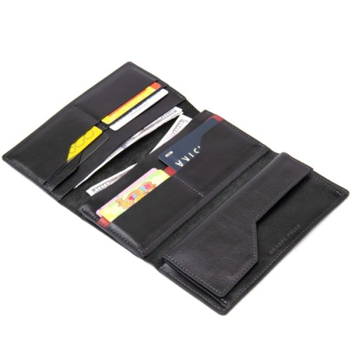 Портмоне Grande Pelle Шкіряне Чорне (11471)