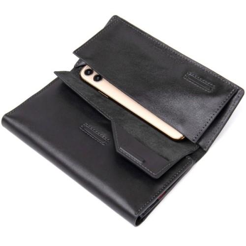 Портмоне Grande Pelle Шкіряне Чорне (11471)