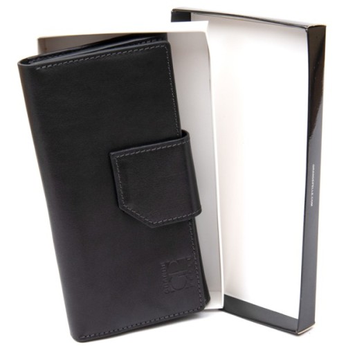 Портмоне Grande Pelle Шкіряне Чорне (11471)