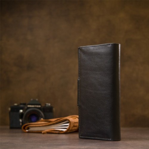 Портмоне Grande Pelle Шкіряне Чорне (11471)