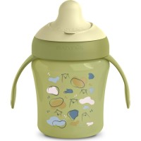 Поїльник-непроливайка Suavinex Bear Family чашка з носиком, 200 мл,+6 міс. зелена (402643)