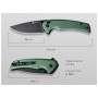 Ніж Sencut Serene, Green Aluminum, Darkwash (S21022B-5)